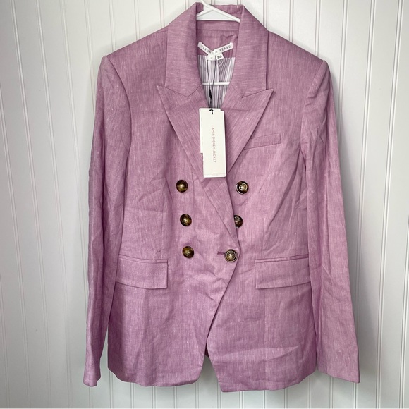 Veronica Beard Jackets & Blazers - Veronica Beard Stretch Linen Dickey Jacket Pink Size 10